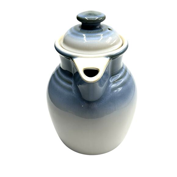 Noritake Sorcerer Stoneware Teapot Blue 7-Cup w/ Lid‎ Blue Vintage Made in Japan